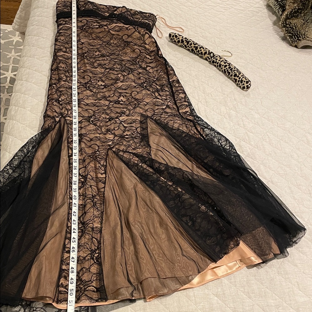 Vintage Badgley Mischka Black Lace Strapless Gown - Picture 16 of 16